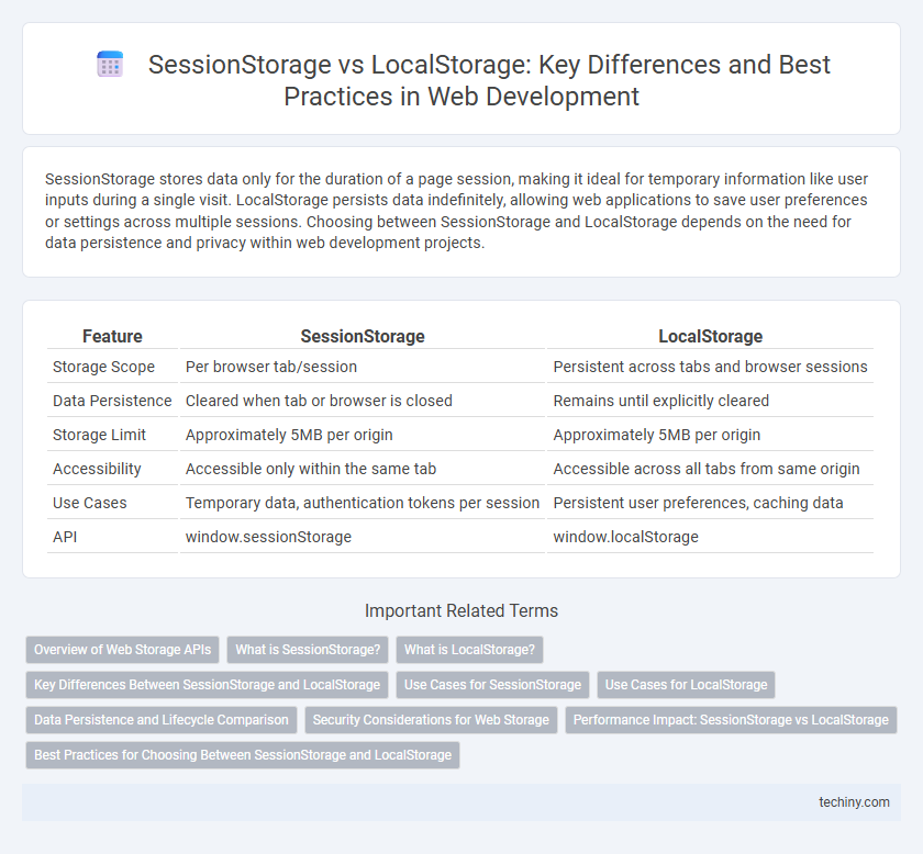 SessionStorage vs LocalStorage: Key Differences and Best Practices in Web Development