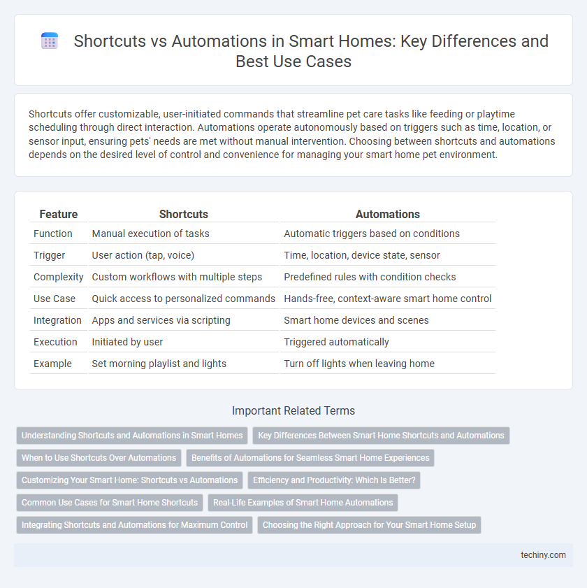 Shortcuts vs Automations in Smart Homes: Key Differences and Best Use Cases