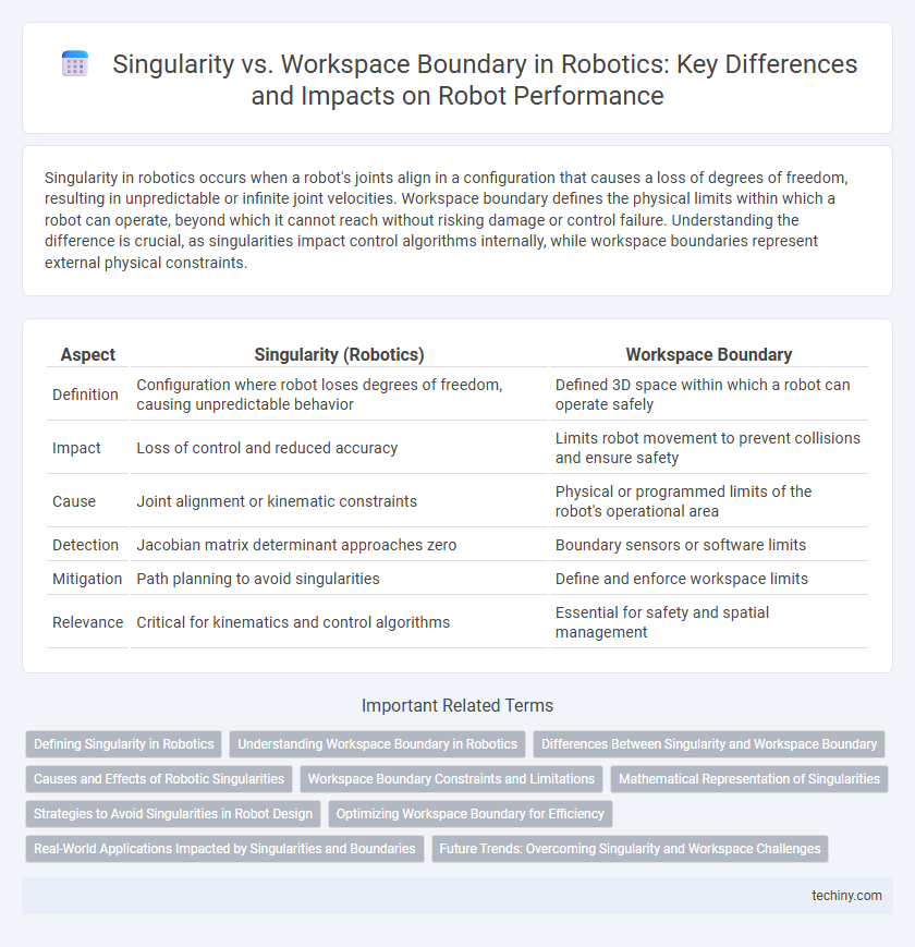Singularity vs. Workspace Boundary in Robotics: Key Differences and Impacts on Robot Performance
