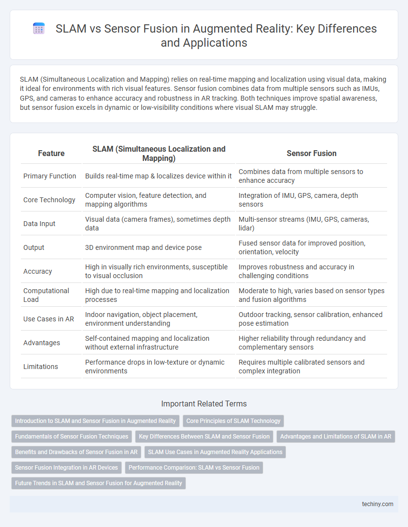 SLAM vs Sensor Fusion in Augmented Reality: Key Differences and Applications