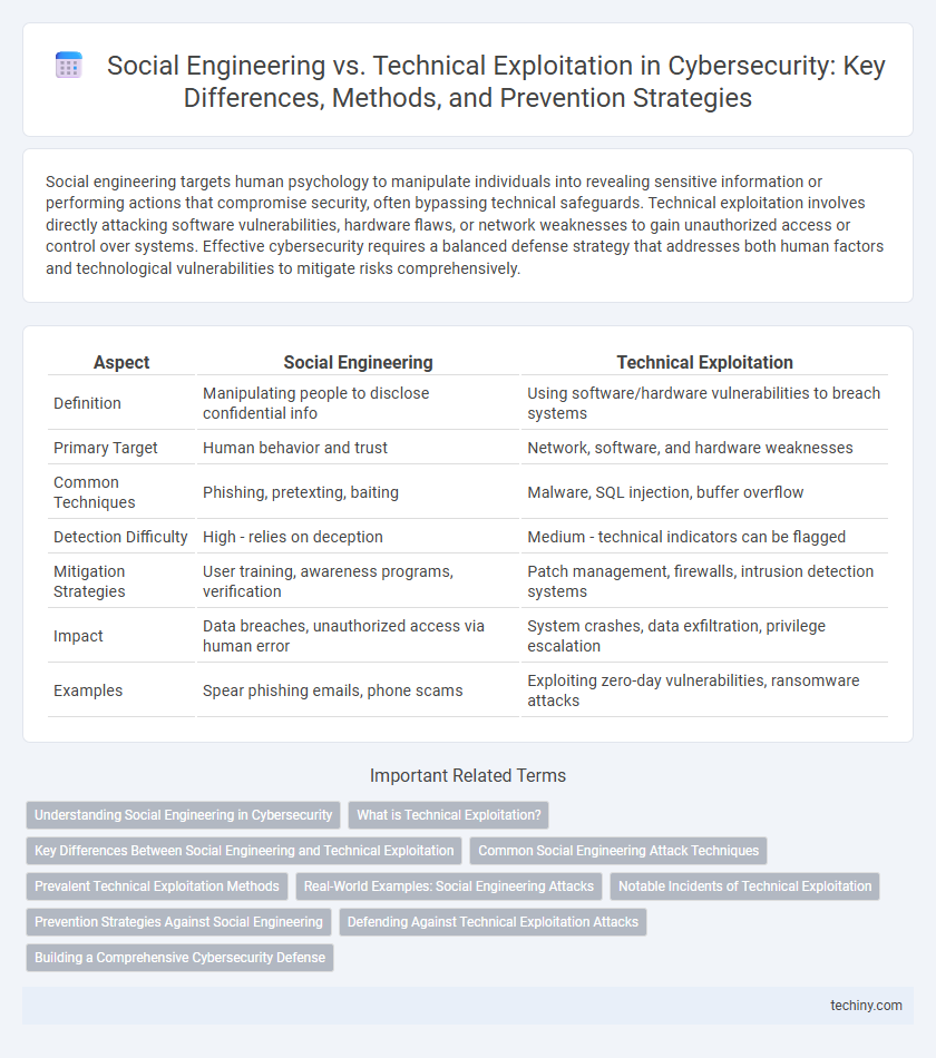 Social Engineering vs. Technical Exploitation in Cybersecurity: Key Differences, Methods, and Prevention Strategies