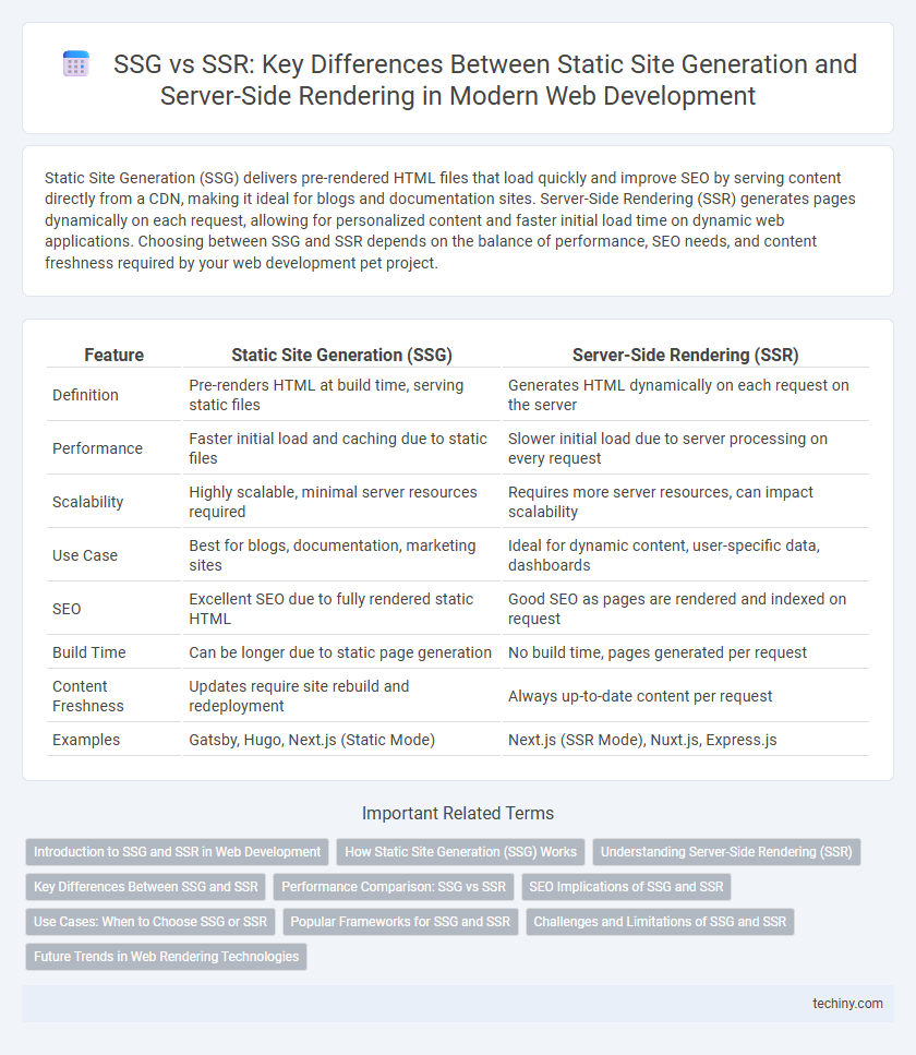 SSG vs SSR: Key Differences Between Static Site Generation and Server-Side Rendering in Modern Web Development