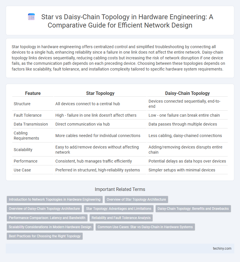 Star vs Daisy-Chain Topology in Hardware Engineering: A Comparative Guide for Efficient Network Design