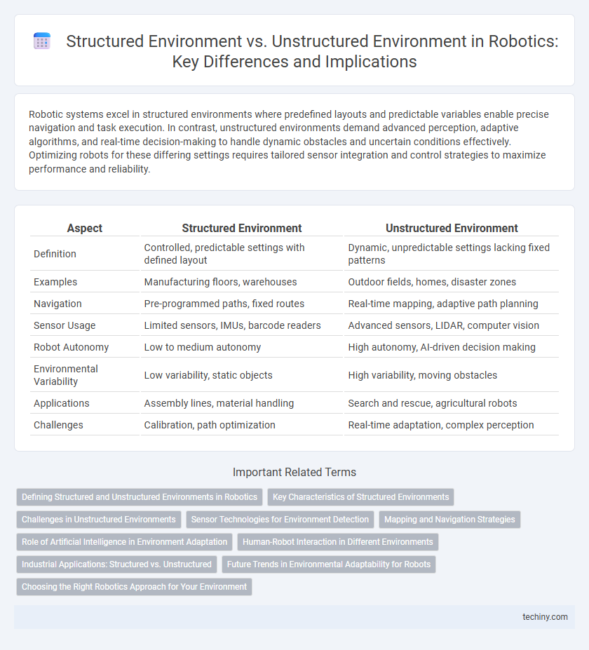 Structured Environment vs. Unstructured Environment in Robotics: Key Differences and Implications