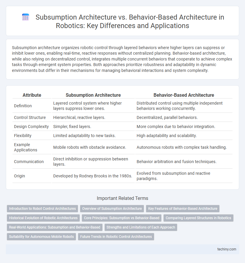 Subsumption Architecture vs. Behavior-Based Architecture in Robotics: Key Differences and Applications
