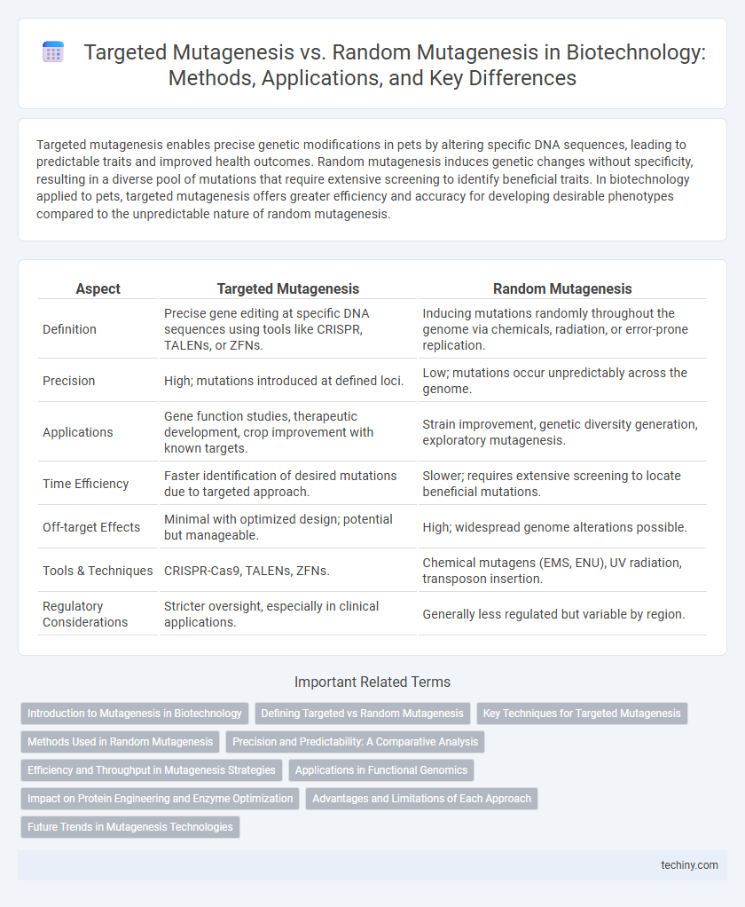 Targeted Mutagenesis vs. Random Mutagenesis in Biotechnology: Methods, Applications, and Key Differences