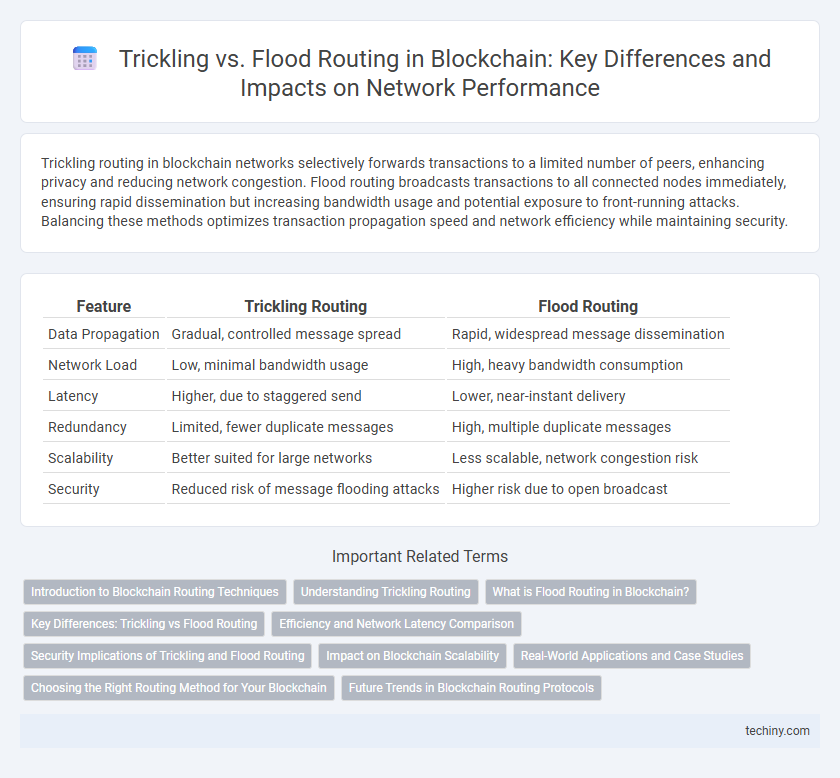 Trickling vs. Flood Routing in Blockchain: Key Differences and Impacts on Network Performance