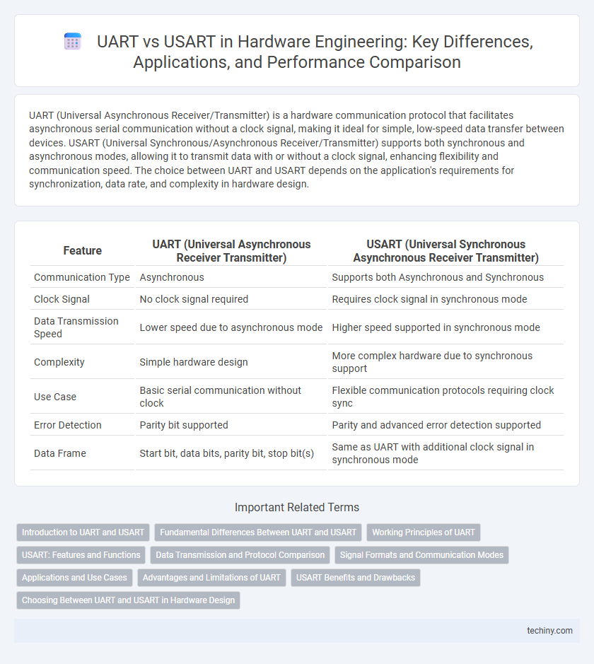 UART vs USART in Hardware Engineering: Key Differences, Applications, and Performance Comparison