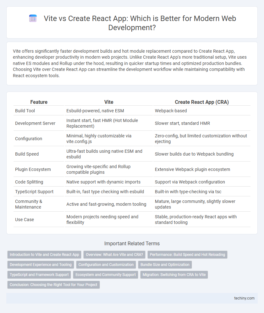 Vite vs Create React App: Which is Better for Modern Web Development?