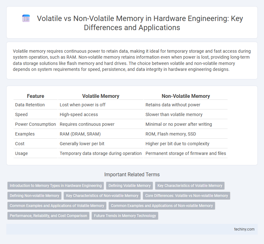 Volatile vs Non-Volatile Memory in Hardware Engineering: Key Differences and Applications