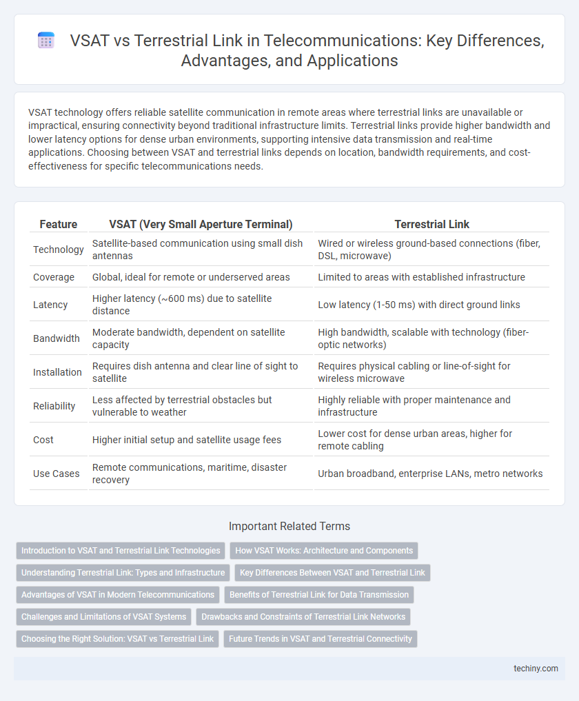 VSAT vs Terrestrial Link in Telecommunications: Key Differences, Advantages, and Applications