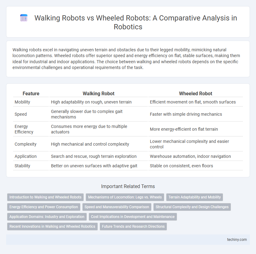 Walking Robots vs Wheeled Robots: A Comparative Analysis in Robotics