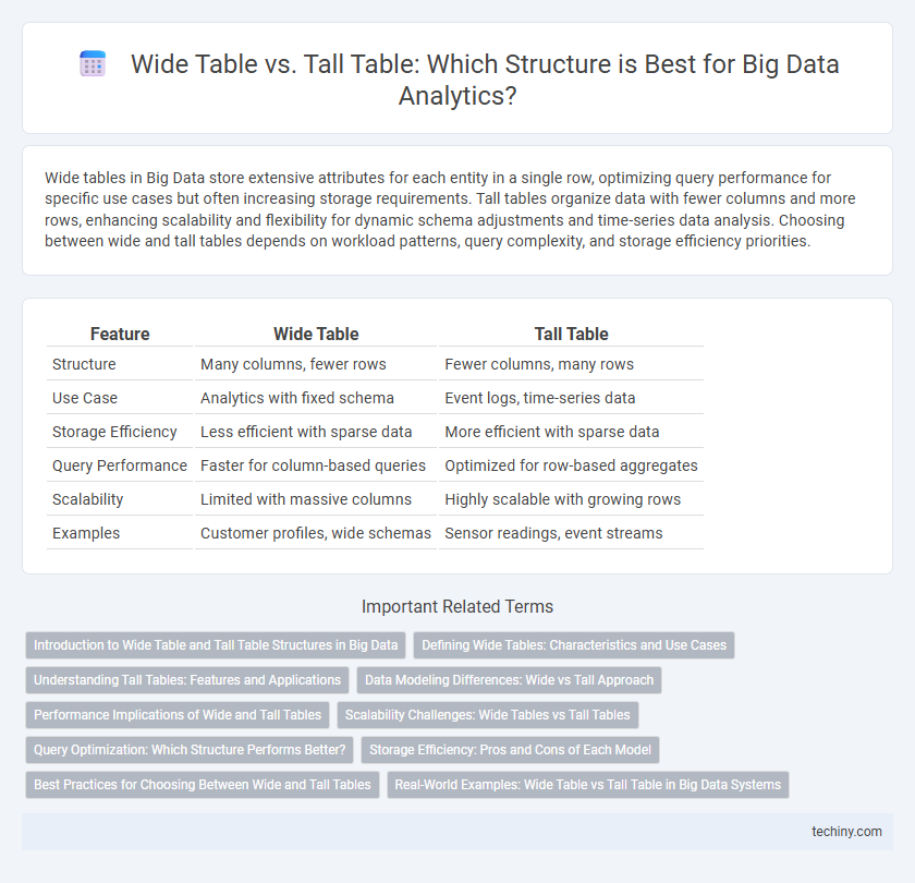 Wide Table vs. Tall Table: Which Structure is Best for Big Data Analytics?