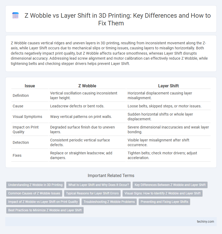 Z Wobble vs Layer Shift in 3D Printing: Key Differences and How to Fix Them